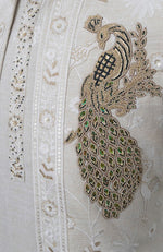 Load image into Gallery viewer, Natural Linen Blend Hand Embroidered Outfit Set