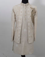 Load image into Gallery viewer, Natural Linen Blend Hand Embroidered Outfit Set