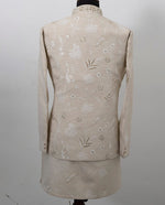 Load image into Gallery viewer, Natural Linen Blend Hand Embroidered Outfit Set