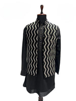 Load image into Gallery viewer, Black Shrug Kurta Set