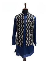 Load image into Gallery viewer, ?Blue Shrug Kurta Set
