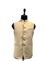 Load image into Gallery viewer, Classic Fawn Nehru Waistcoat for Men – Timeless Sophistication