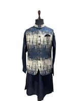 Load image into Gallery viewer, Blue & Ivory Textured Waistcoat Set – Abstract Royalty for the Modern Man