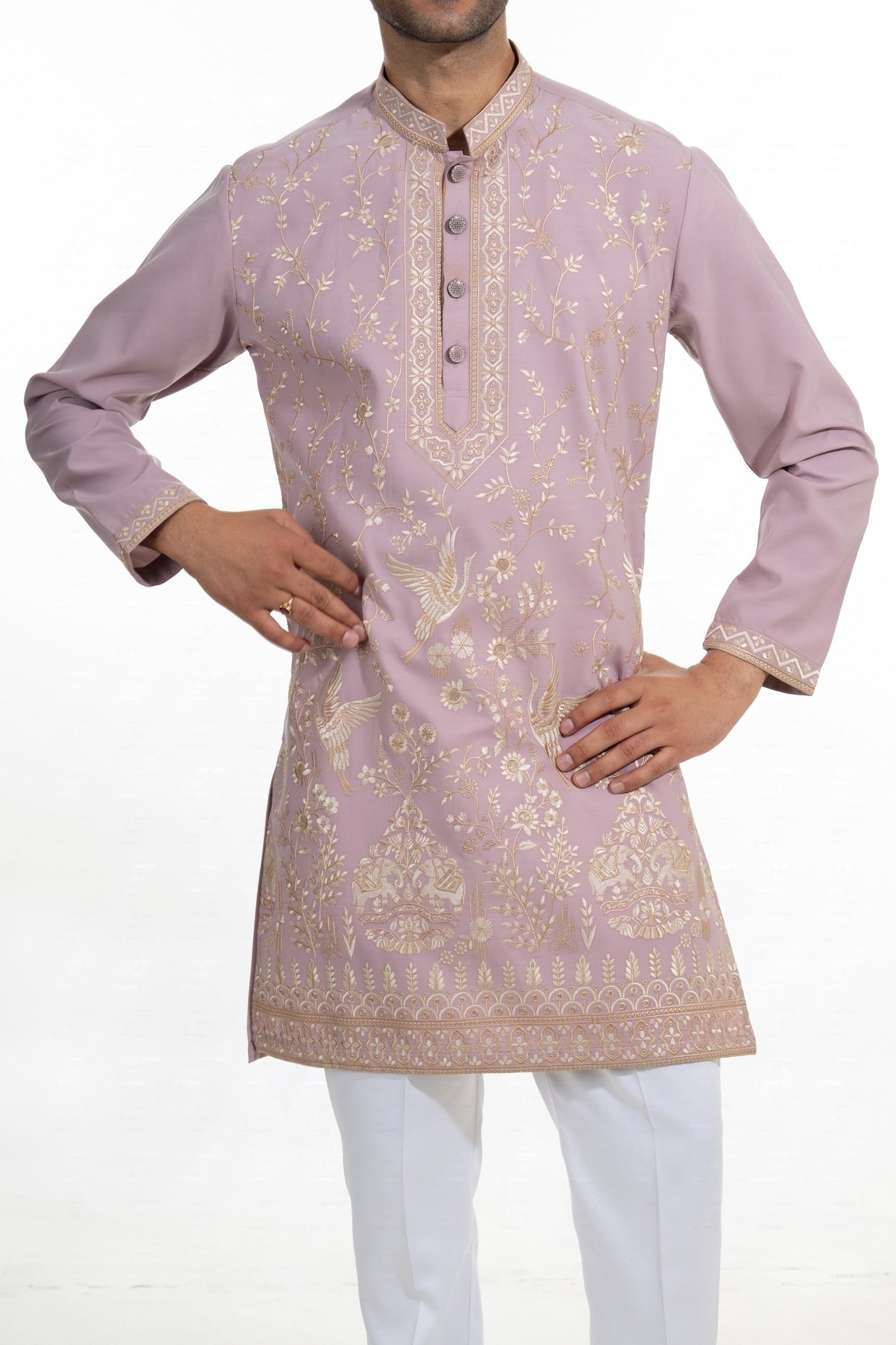 Blush Heritage Embroidered Kurta Set