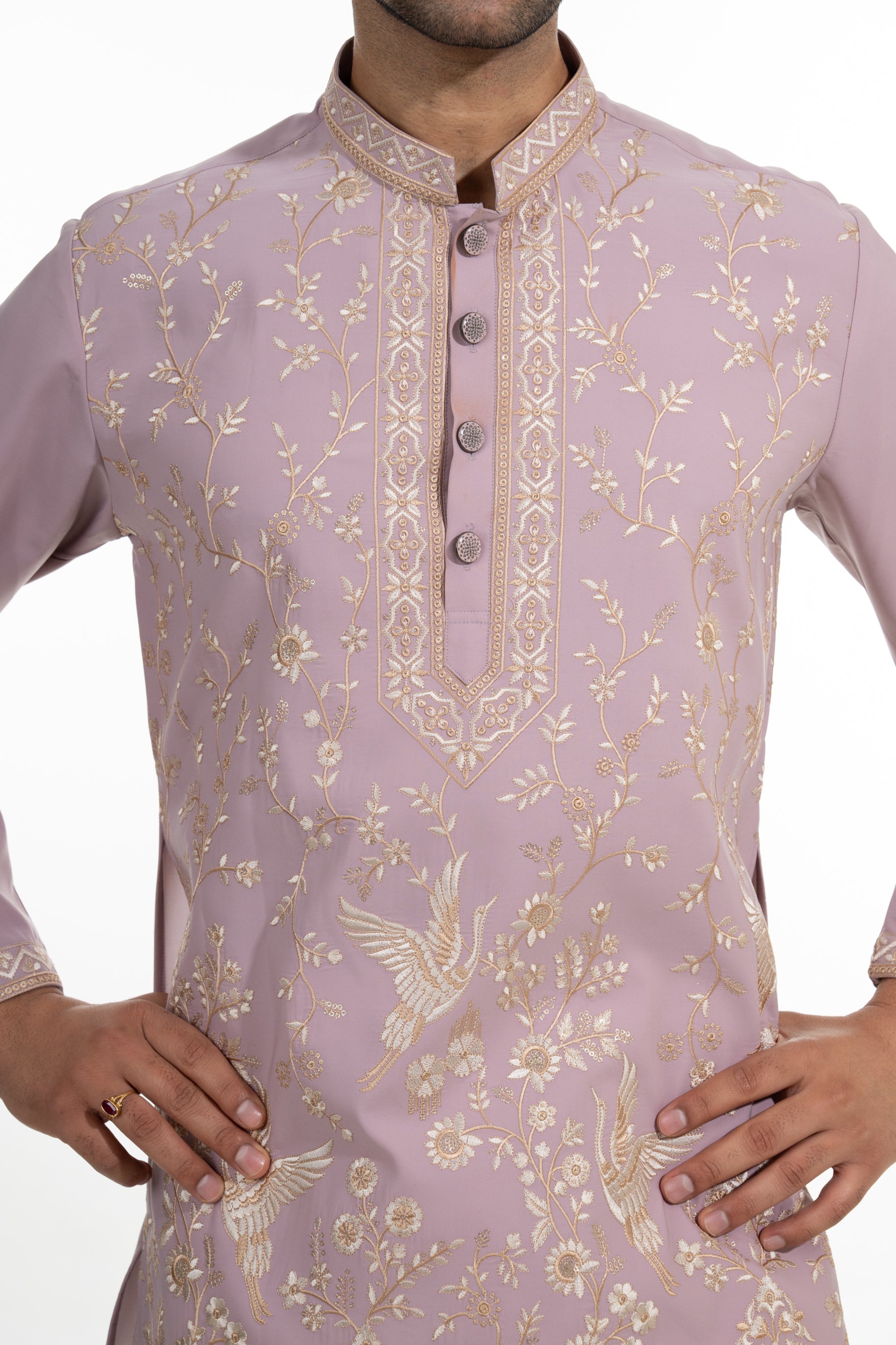 Blush Heritage Embroidered Kurta Set