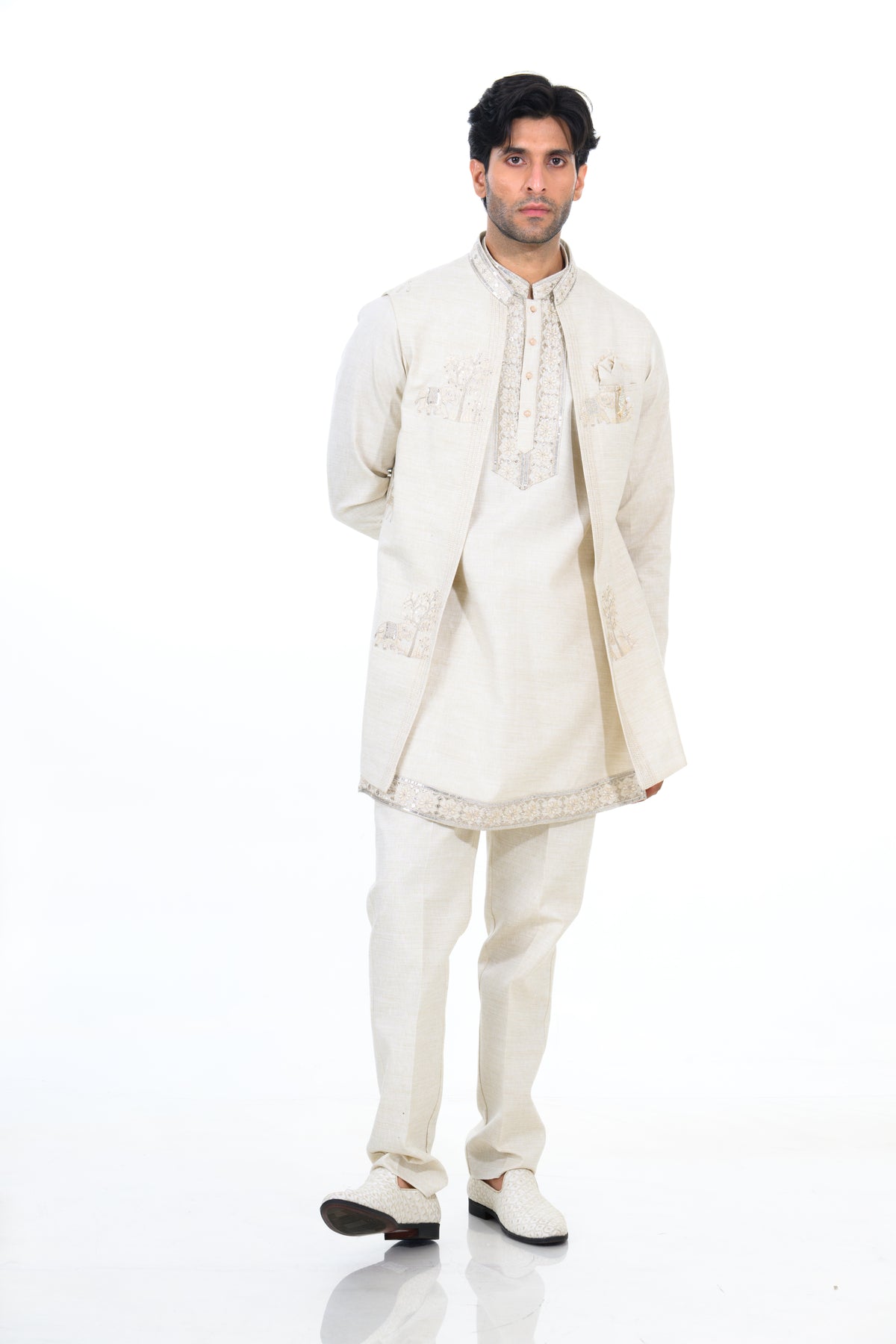 Natural Heritage Layered Indo Western Set