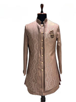 Load image into Gallery viewer, ? Peach Textured Shrug Kurta Set