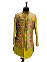 Load image into Gallery viewer, Golden Shrug Kurta Set