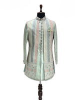 Load image into Gallery viewer, Sea Green Textured Shrug Kurta Set