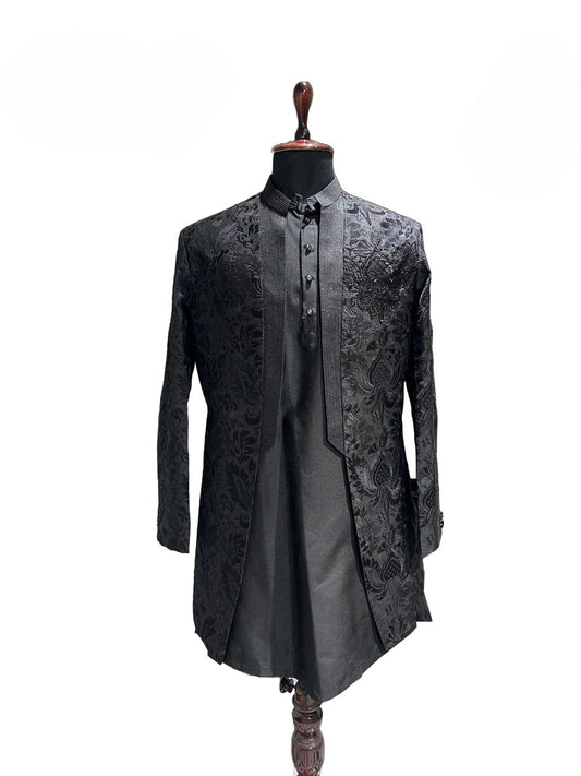 Black Shrug Kurta Set