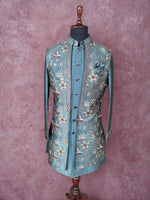 Load image into Gallery viewer, Ferozi Embroidered Shrug Kurta Set