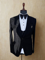 Load image into Gallery viewer, Black Embellished Five Piece Suit