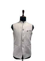 Load image into Gallery viewer, Men’s Grey Nehru Waistcoat with Metal Buttons
