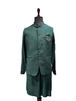 Load image into Gallery viewer, Green Embroidered Waistcoat Set