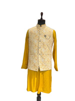 Load image into Gallery viewer, Golden Printed Waistcoat Set