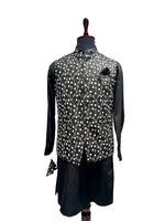 Load image into Gallery viewer, Black Embroidered Waistcoat Set