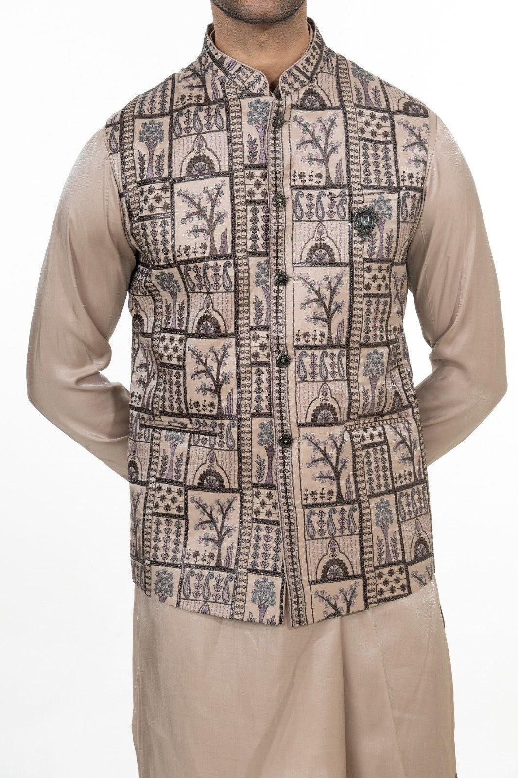 Heritage Mosaic Kurta Jacket Set