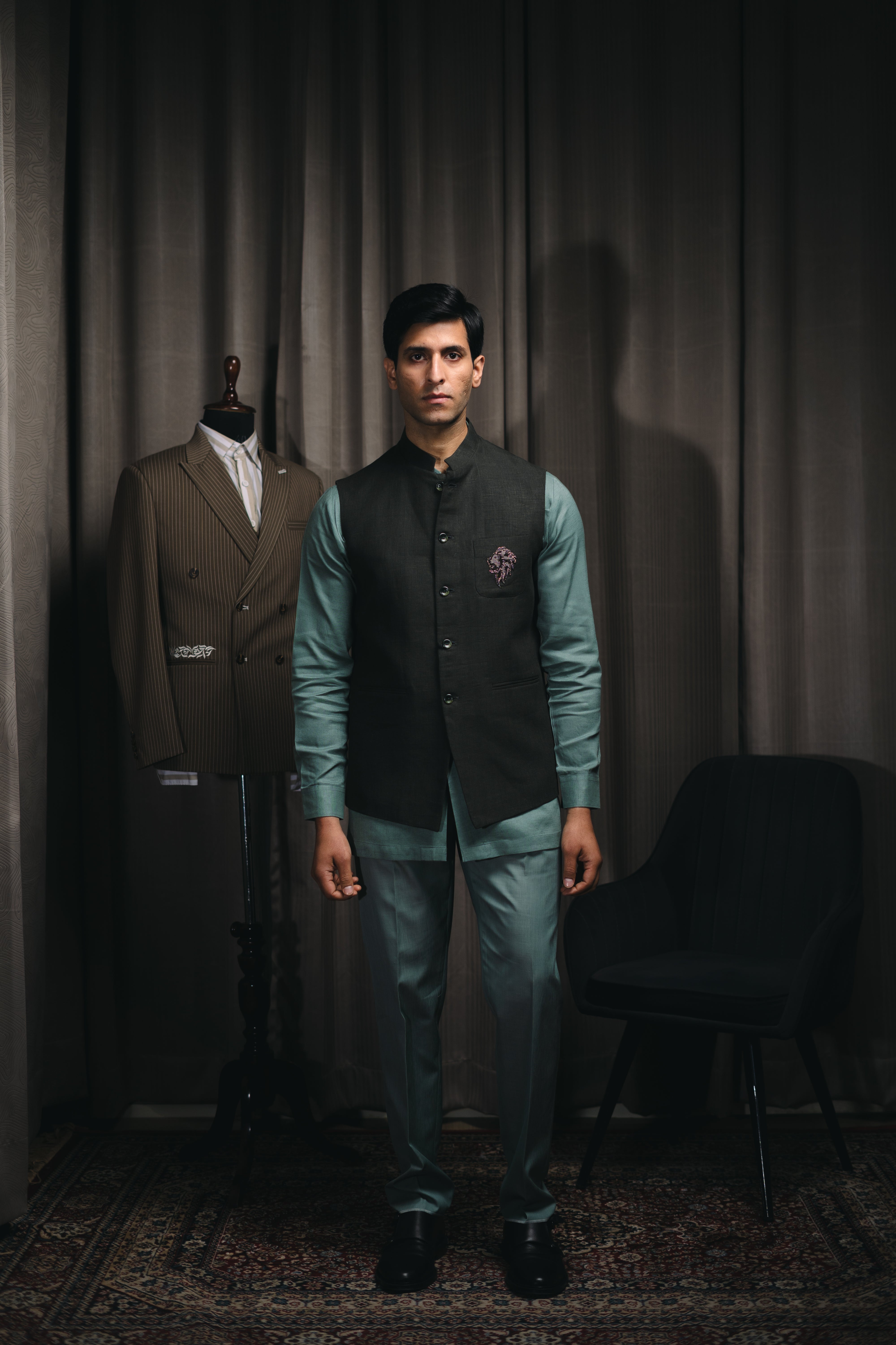 Green Bundi Shirt Set